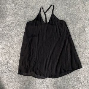 Black halter sheer with sewn in  slip size large